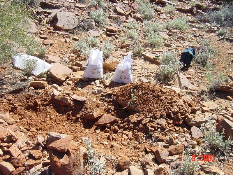 Collection site of stream sample SL-22